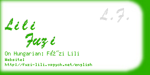 lili fuzi business card